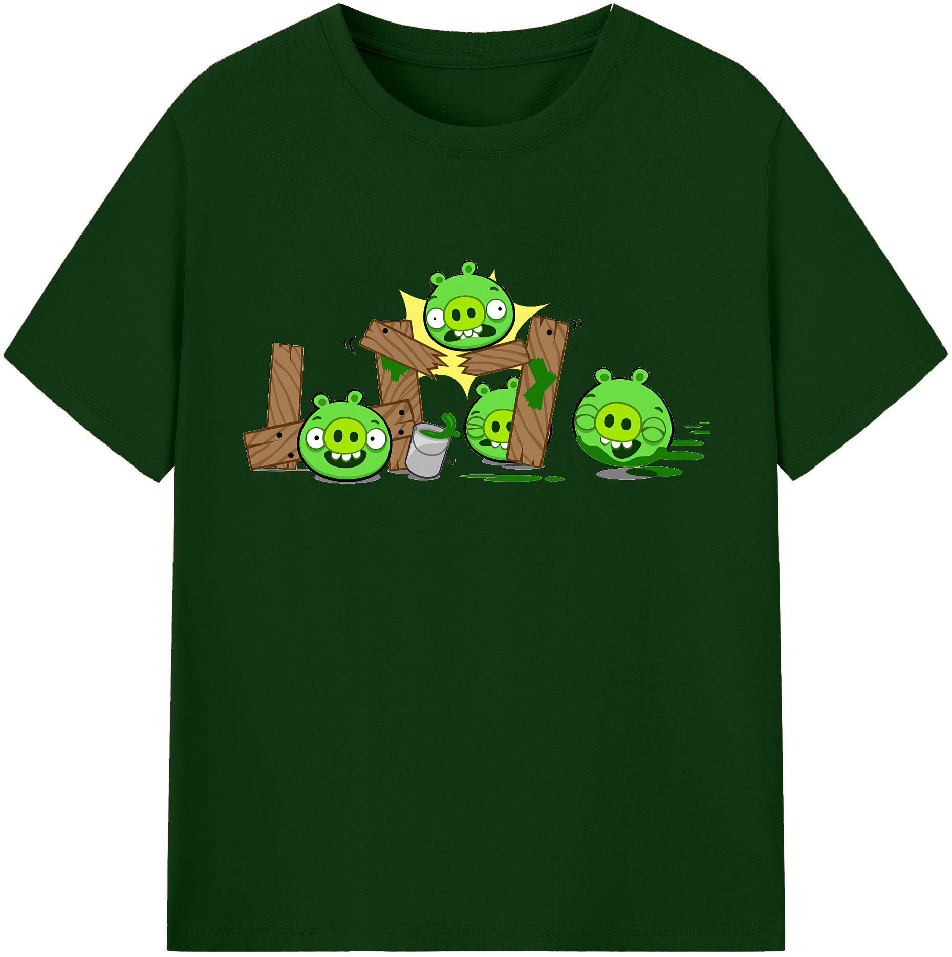 （画像用） Angry Birds アングリーバード 綿100％半袖Tシャツ（フロントプリント）